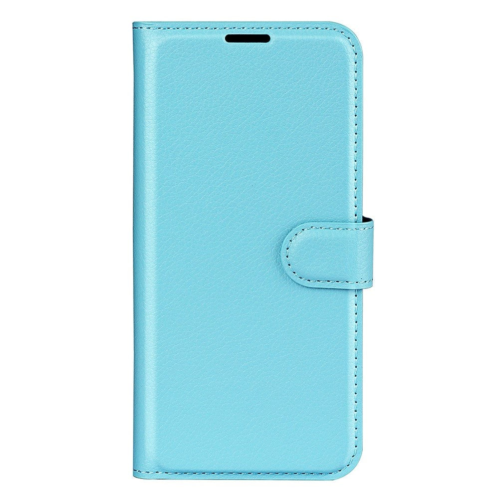 Xiaomi Poco F4 GT Litchi Læder Flip Cover m. Pung - Lyseblå