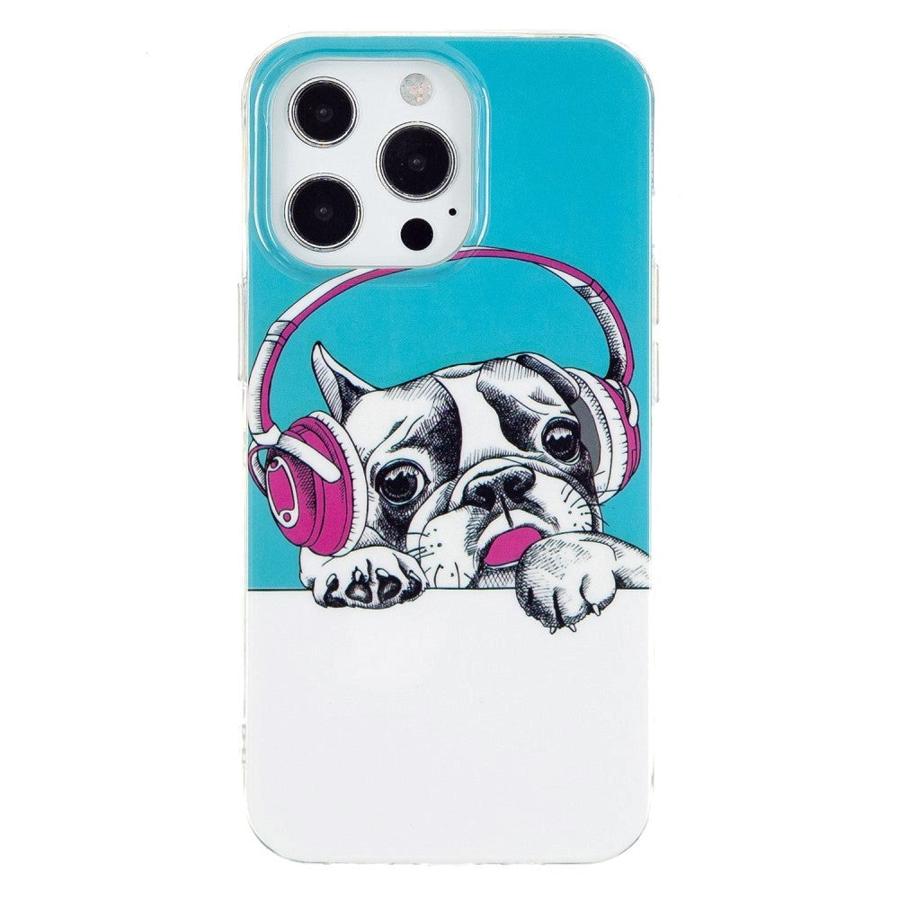 iPhone 14 Pro Fleksibelt TPU Plast Bagside Cover - Fransk Bulldog