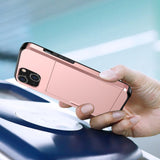 iPhone 14 Håndværker Cover m. Kortholder - Rose Gold