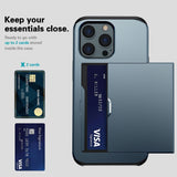 iPhone 14 Pro Håndværker Cover m. Kortholder - Navy Blå