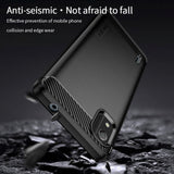 Nokia C2 2nd Edition Mofi Brushed Carbon Fiber Fleksibelt Plastik Bagside Cover - Blå