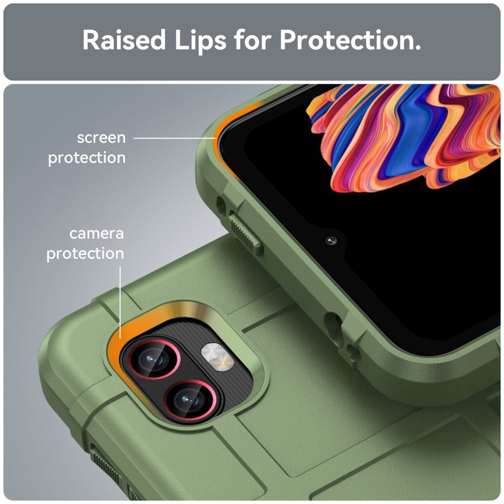 Samsung Galaxy XCover 6 Pro Rugged Shield Series Håndværker Bagside Cover - Grøn