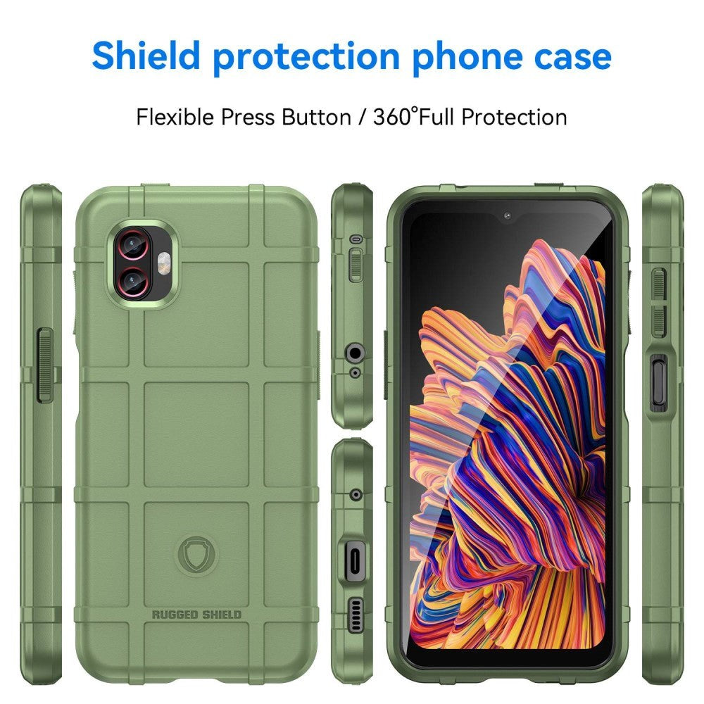 Samsung Galaxy XCover 6 Pro Rugged Shield Series Håndværker Bagside Cover - Grøn