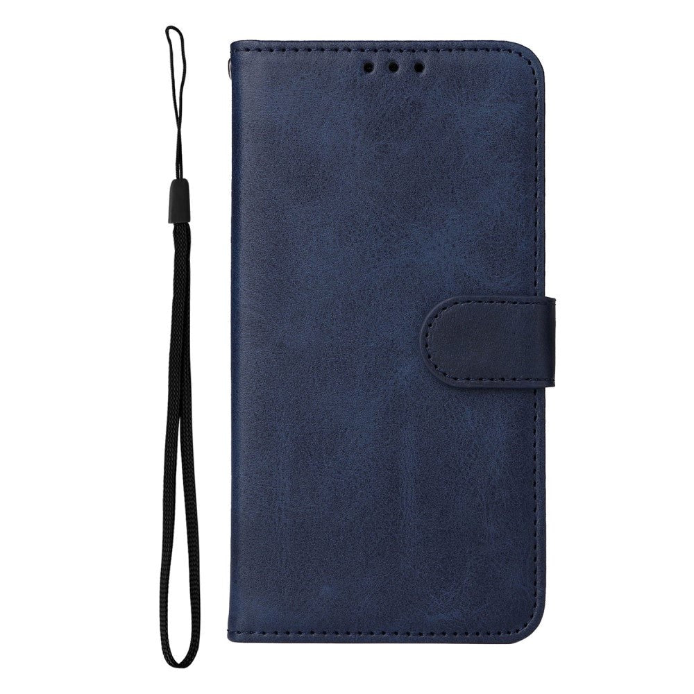 Xiaomi Poco F4 Læder Flip Cover m. Pung & Strop - Blå