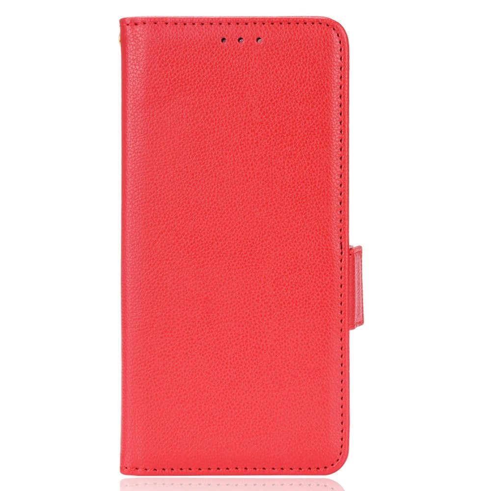 Asus Zenfone 10 / 9 Neutralt Læder Flip Cover m. Pung - Rød