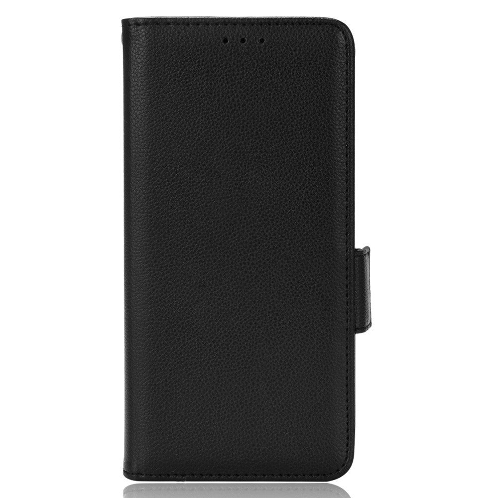 Asus Zenfone 10 / 9 Neutralt Læder Flip Cover m. Pung - Sort