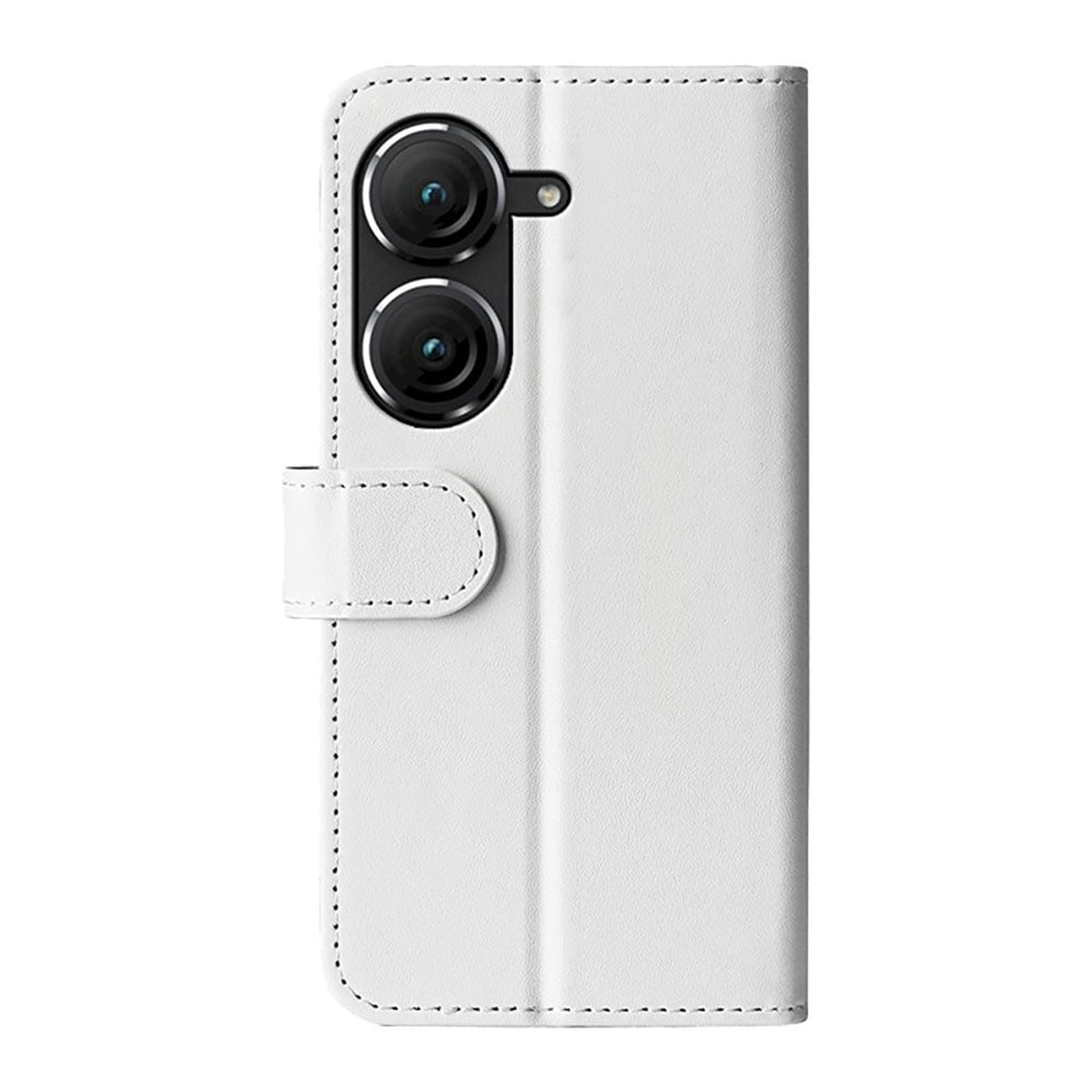 Asus Zenfone 9 Neutralt Læder Flip Cover m. Pung - Hvid