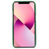 iPhone 11 Pro Læderbetrukket 3D Plastik Bagside Cover - Grøn