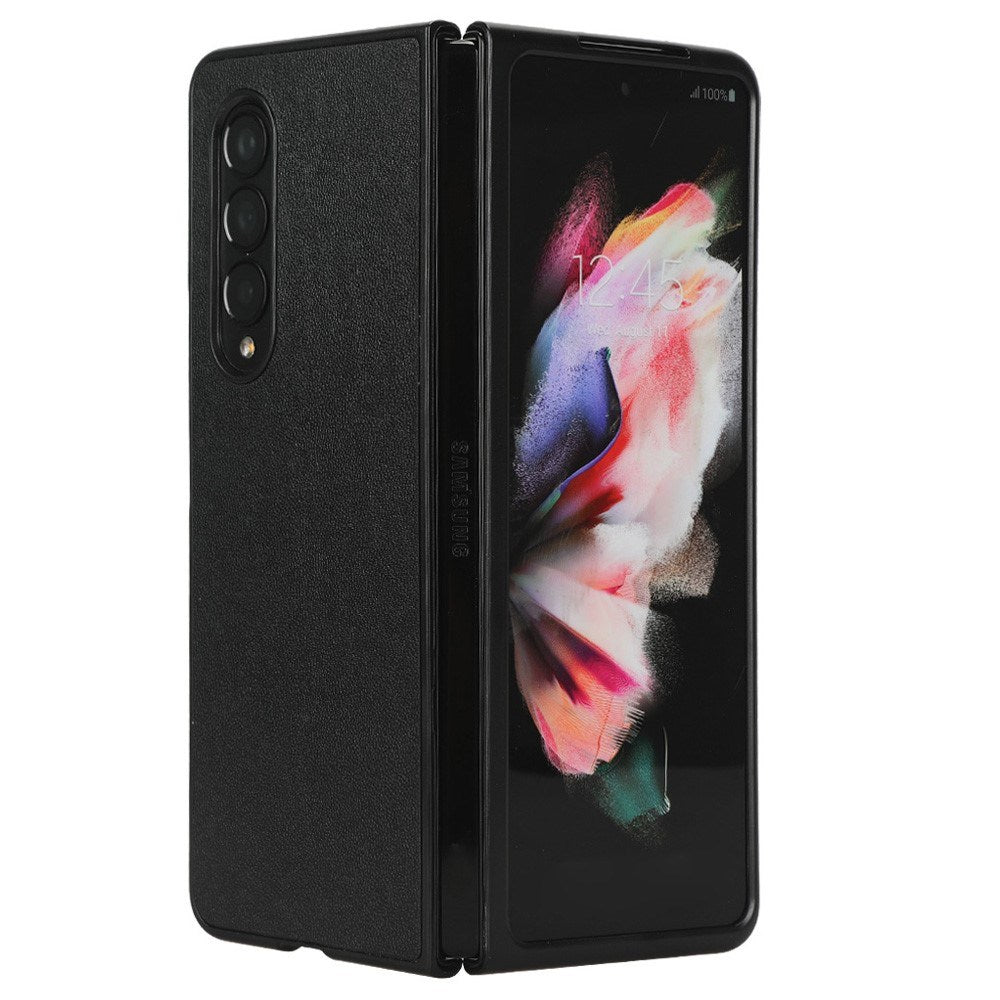 EIDERWOOD Samsung Galaxy Z Fold4 (5G) Kunstlæderbelagt Plastik Bagside Cover - Sort