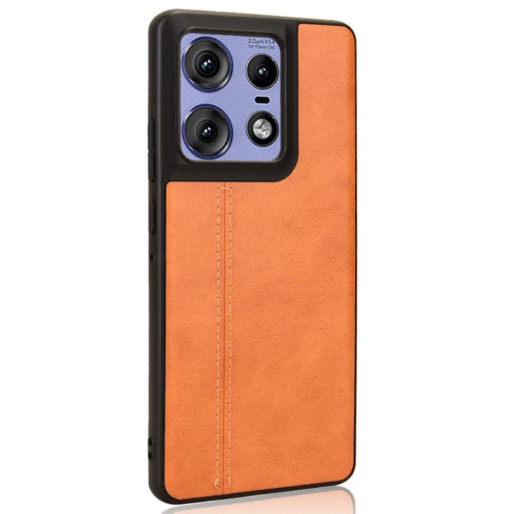 EIDERWOOD Motorola Edge 50 Pro Læderbelagt Plastik Bagside Cover - Orange