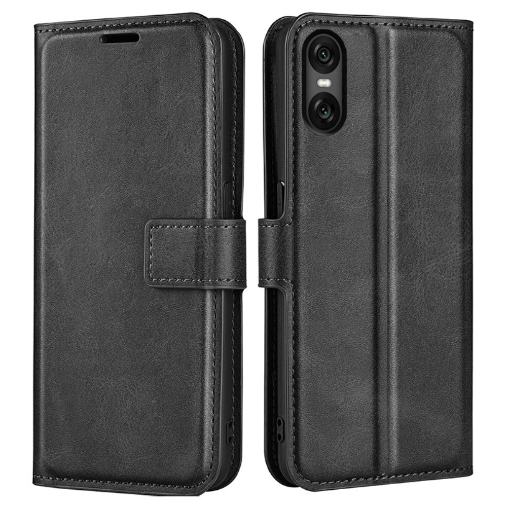 EIDERWOOD Sony Xperia 10 VI Kunstlæder Flip Cover m. Ståfunktion & Kortholder - Sort