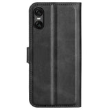 EIDERWOOD Sony Xperia 10 VI Kunstlæder Flip Cover m. Ståfunktion & Kortholder - Sort