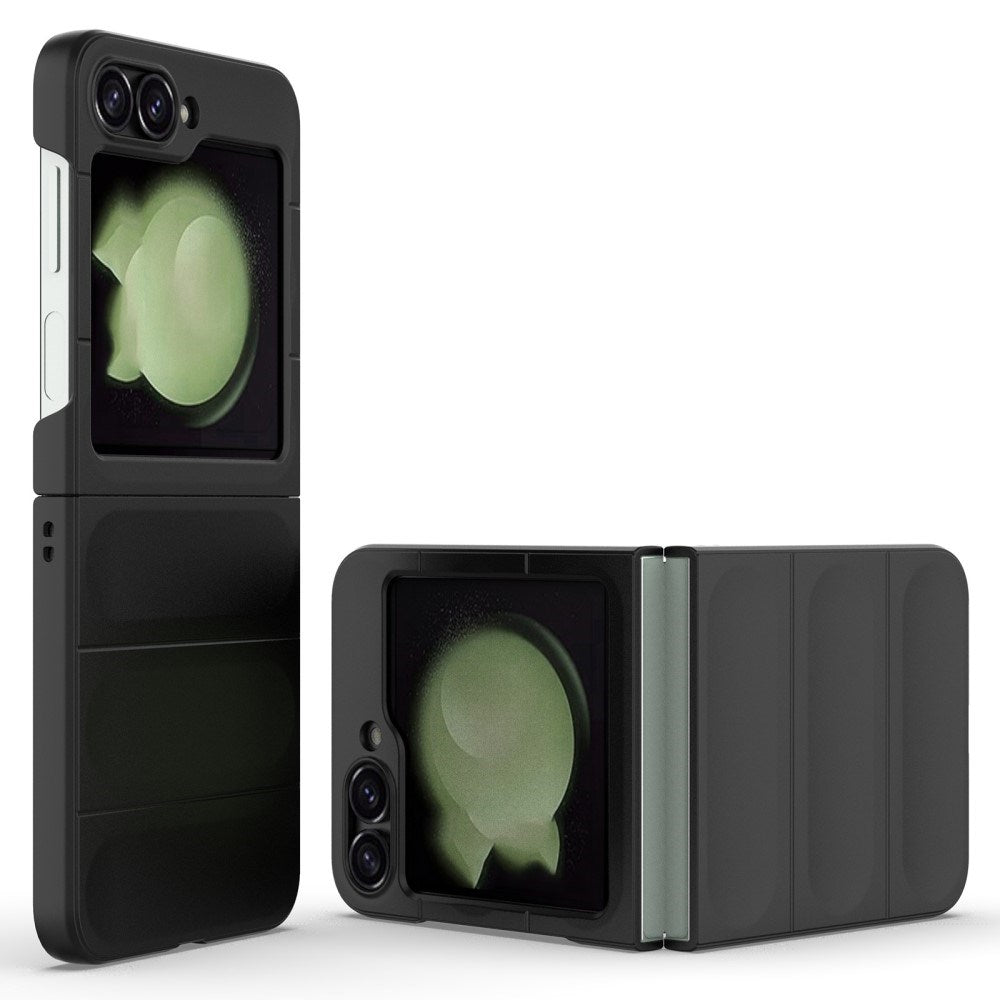 EIDERWOOD Samsung Galaxy Z Flip7 FE / Flip6 Fleksibelt Plastik Bagside Cover - Sort