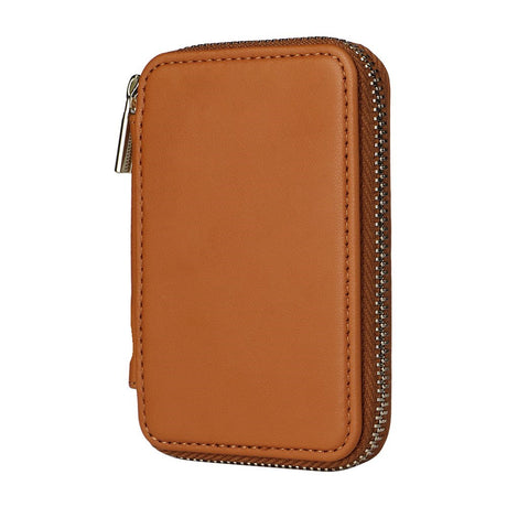 EIDERWOOD Magnetisk Kortholder med Lynlås & Rum - MagSafe Kompatibel - Brun
