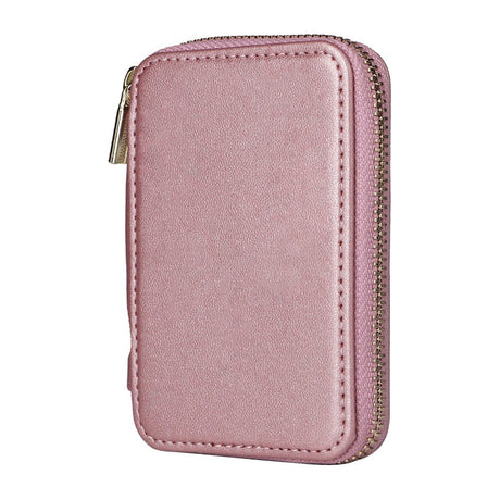 EIDERWOOD Magnetisk Kortholder med Lynlås & Rum - MagSafe Kompatibel - Rose Gold