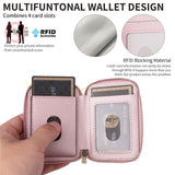EIDERWOOD Magnetisk Kortholder med Lynlås & Rum - MagSafe Kompatibel - Rose Gold
