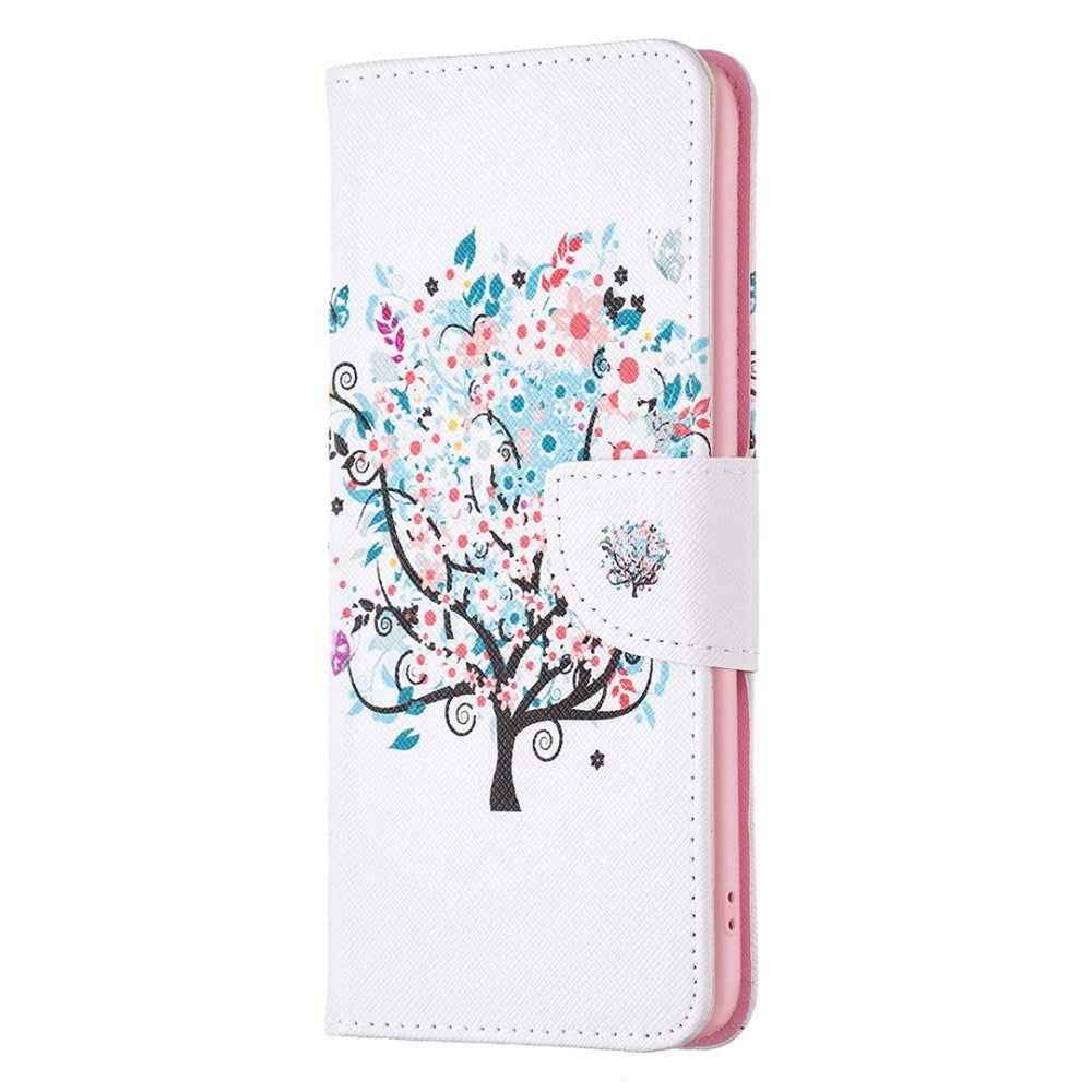 EIDERWOOD iPhone 16 Pro Læder Flip Cover m. Pung & Ståfunktion - Blomster Træ