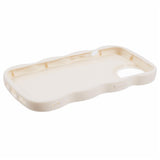 EIDERWOOD iPhone 15 Fleksibelt Plastik Wavy Mobil Cover - Hvid