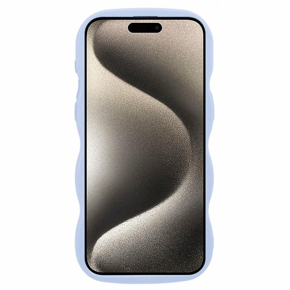 EIDERWOOD iPhone 15 Pro Max Fleksibelt Plastik Wavy Mobil Cover - Lilla