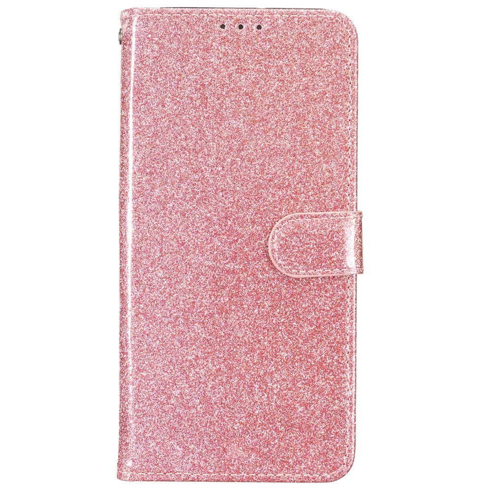 EIDERWOOD iPhone 16 Pro Læder Flip Cover m. Pung & Strop - Glimmer - Rose Gold