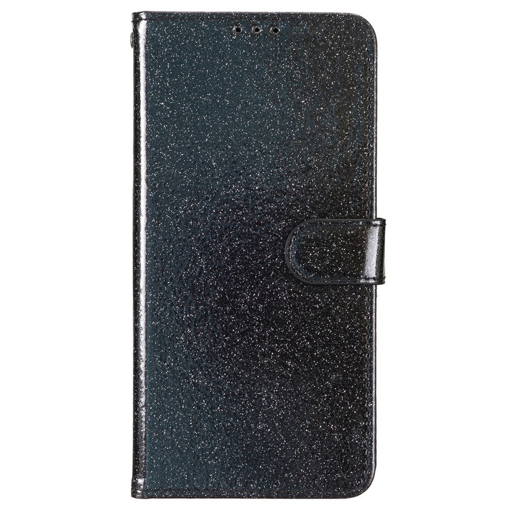 EIDERWOOD iPhone 16 Pro Læder Flip Cover m. Pung & Strop - Glimmer - Sort