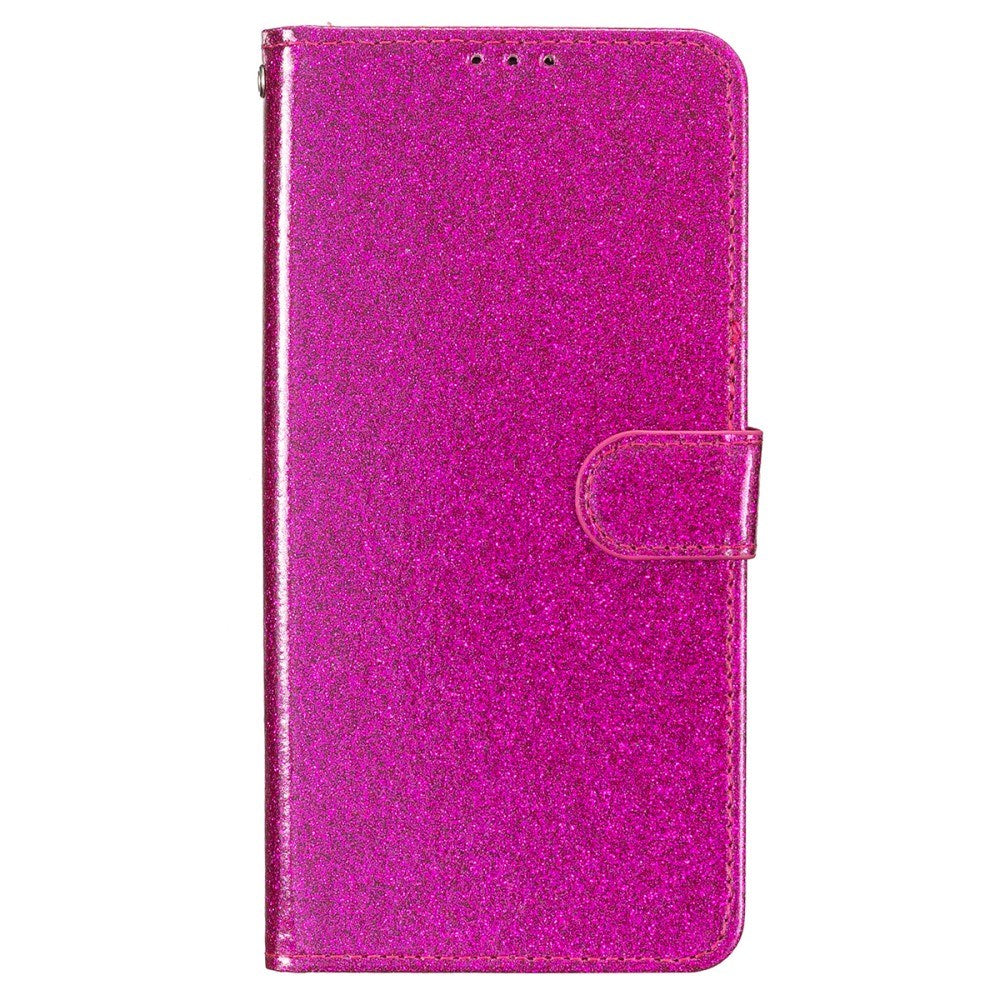 EIDERWOOD iPhone 16 Pro Læder Flip Cover m. Pung & Strop - Glimmer - Pink