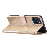 EIDERWOOD iPhone 16 Pro Læder Flip Cover m. Pung & Strop - Glimmer - Guld