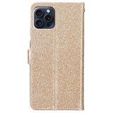 EIDERWOOD iPhone 16 Pro Læder Flip Cover m. Pung & Strop - Glimmer - Guld