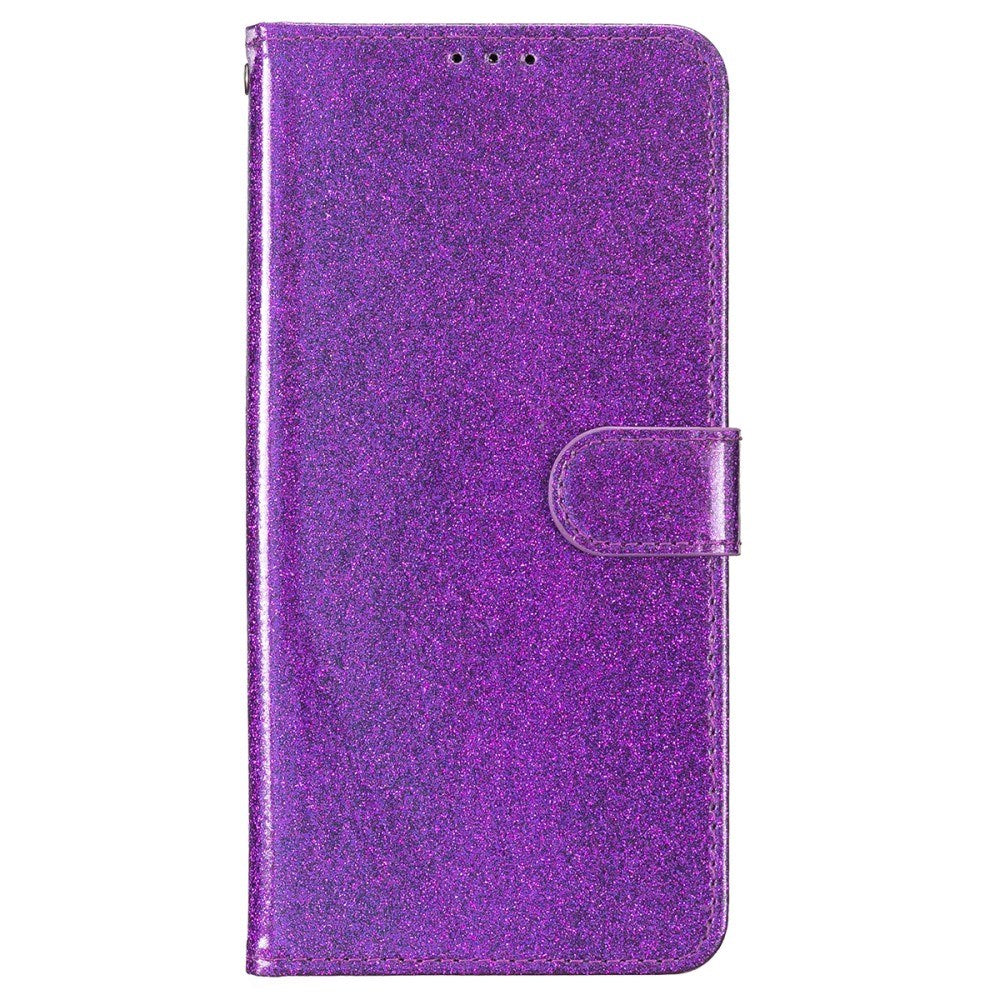 EIDERWOOD iPhone 16 Pro Læder Flip Cover m. Pung & Strop - Glimmer - Lilla