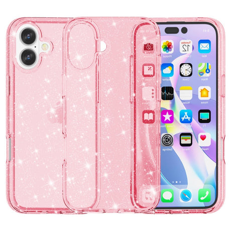 EIDERWOOD iPhone 16 Plus Hybrid Plastik Bagside Cover - Lyserød Glitter