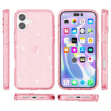 EIDERWOOD iPhone 16 Plus Hybrid Plastik Bagside Cover - Lyserød Glitter