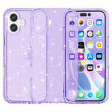 EIDERWOOD iPhone 16 Plus Hybrid Plastik Bagside Cover - Lilla Glitter