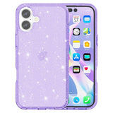 EIDERWOOD iPhone 16 Plus Hybrid Plastik Bagside Cover - Lilla Glitter