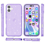 EIDERWOOD iPhone 16 Plus Hybrid Plastik Bagside Cover - Lilla Glitter