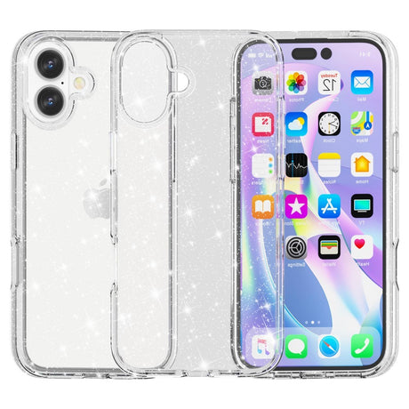 EIDERWOOD iPhone 16 Plus Hybrid Plastik Bagside Cover - Hvid Glitter