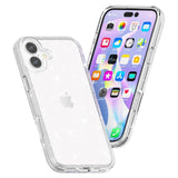 EIDERWOOD iPhone 16 Plus Hybrid Plastik Bagside Cover - Hvid Glitter
