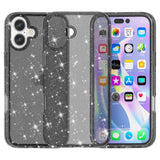 EIDERWOOD iPhone 16 Plus Hybrid Plastik Bagside Cover - Sort Glitter