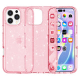 EIDERWOOD iPhone 16 Pro Max Hybrid Plastik Bagside Cover - Lyserød Glitter