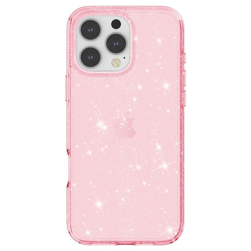 EIDERWOOD iPhone 16 Pro Max Hybrid Plastik Bagside Cover - Lyserød Glitter