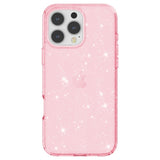 EIDERWOOD iPhone 16 Pro Hybrid Plastik Bagside Cover - Lyserød Glitter