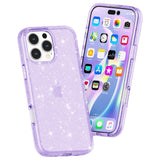 EIDERWOOD iPhone 16 Pro Hybrid Plastik Bagside Cover - Lilla Glitter