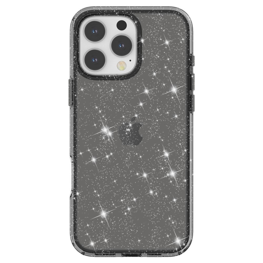 EIDERWOOD iPhone 16 Pro Hybrid Plastik Bagside Cover - Sort Glitter