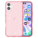 EIDERWOOD iPhone 16 Hybrid Plastik Bagside Cover - Lyserød Glitter