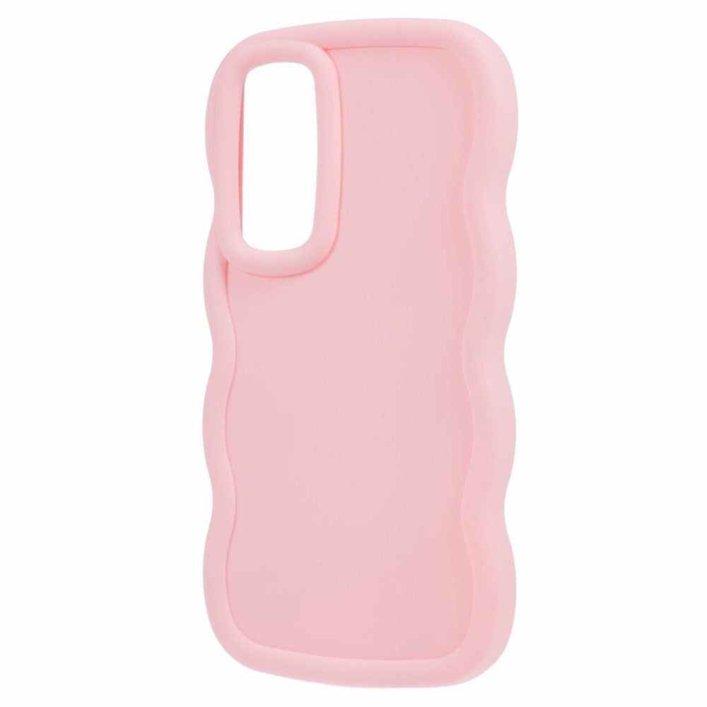 Samsung Galaxy A13 (5G) - EIDERWOOD Fleksibelt Plastik Wavy Cover - Lyserød