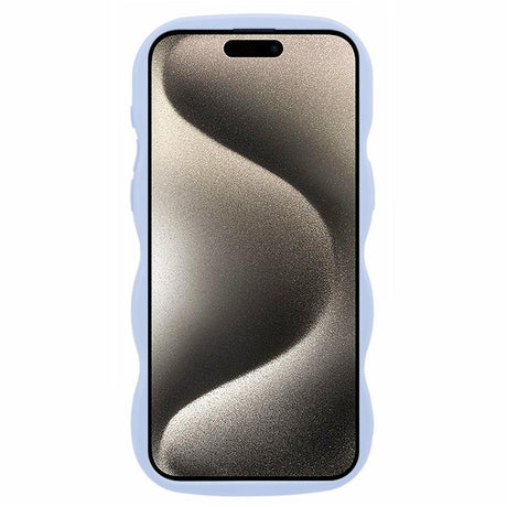 EIDERWOOD iPhone 15 Pro Fleksibelt Plastik Wavy Mobil Cover - Lilla