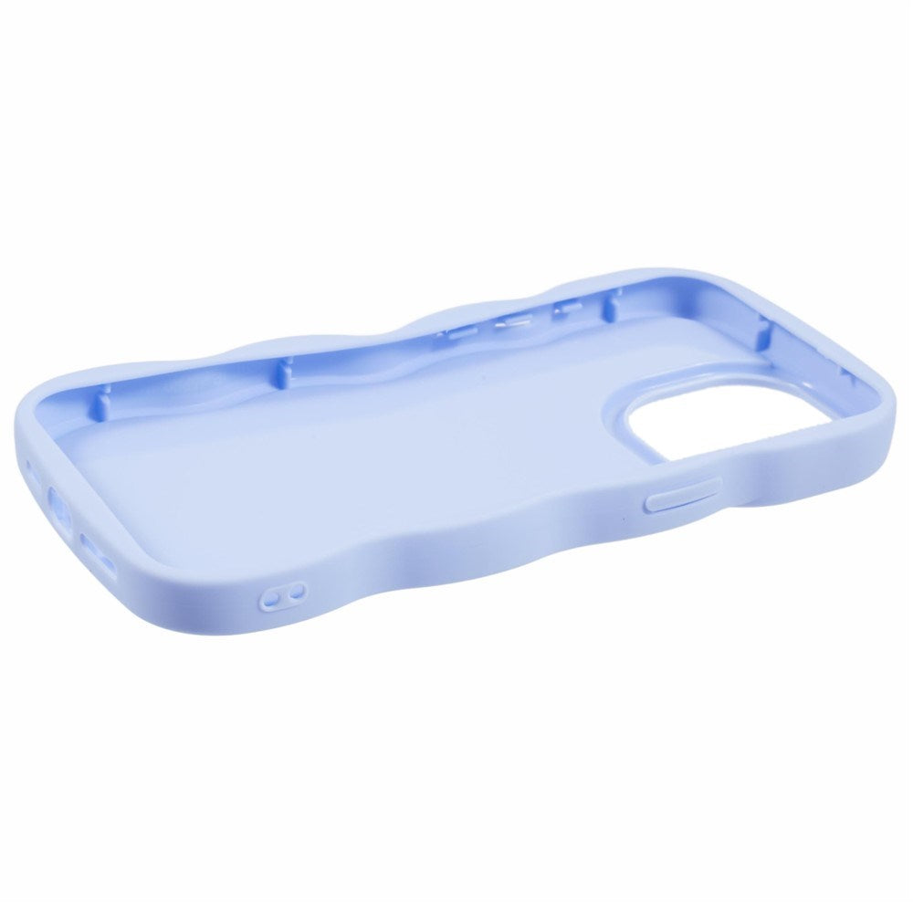 EIDERWOOD iPhone 15 Pro Fleksibelt Plastik Wavy Mobil Cover - Lilla