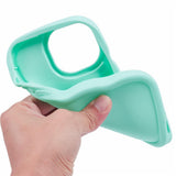 EIDERWOOD iPhone 15 Pro Fleksibelt Plastik Wavy Mobil Cover - Blå