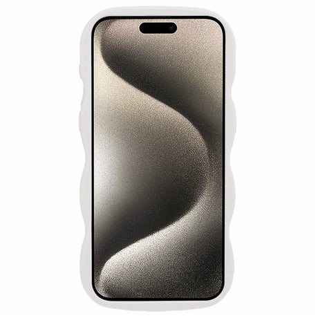 EIDERWOOD iPhone 14 Pro Fleksibelt Plastik Wavy Mobil Cover - Hvid