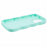 EIDERWOOD iPhone 14 Pro Fleksibelt Plastik Wavy Mobil Cover - Blå