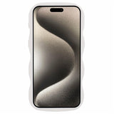 EIDERWOOD iPhone 13 Pro Fleksibelt Plastik Wavy Mobil Cover - Hvid